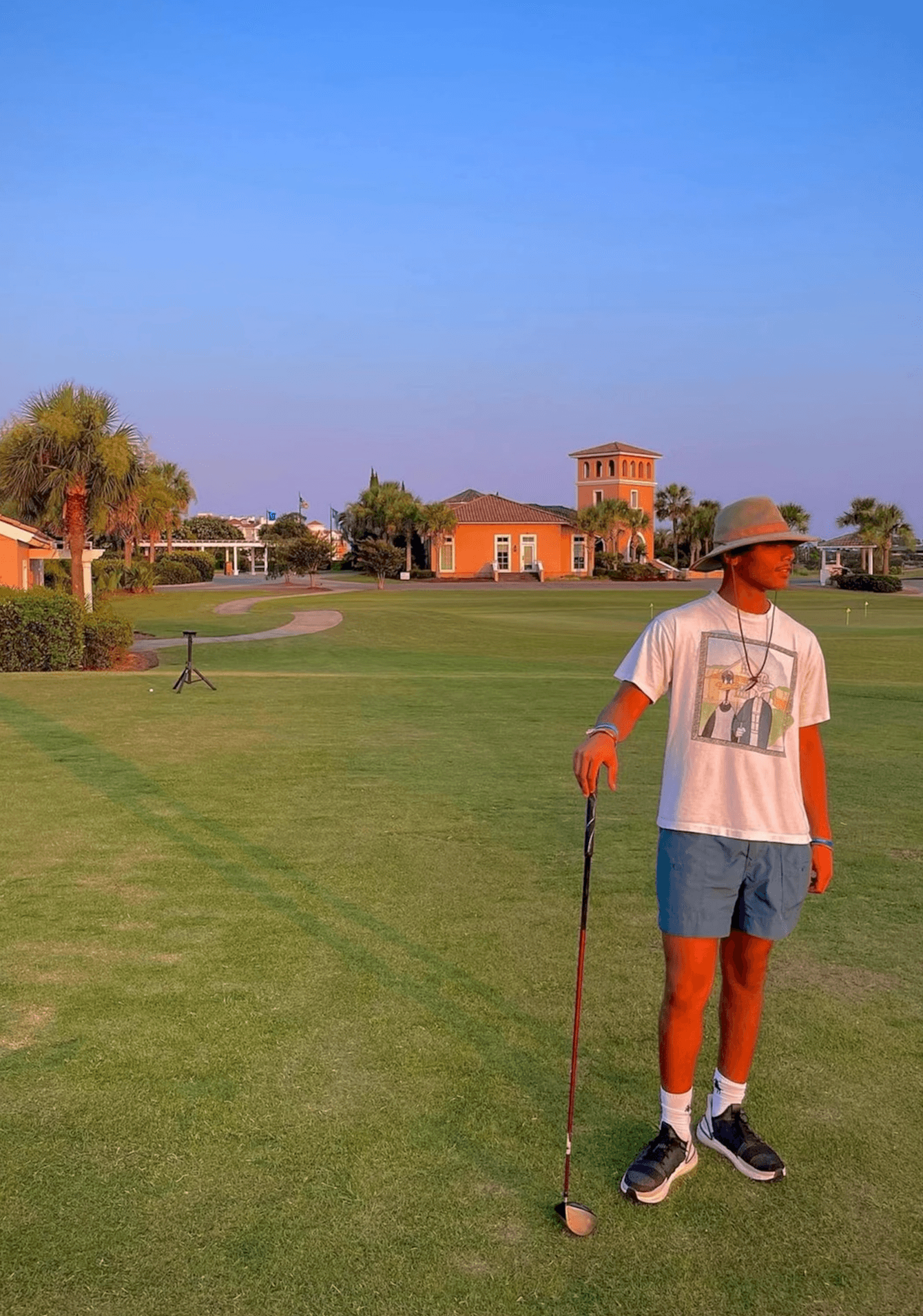 Coach Murphy on the golf course